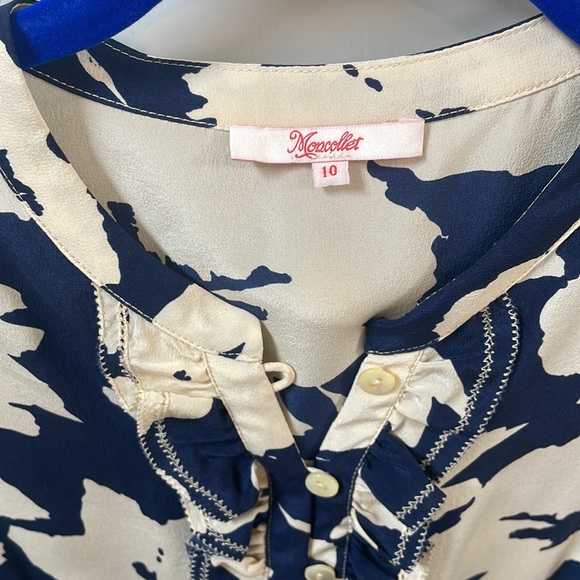 Anthropologie Moncollet Silk Floral top size 10 - Picture 3 of 4